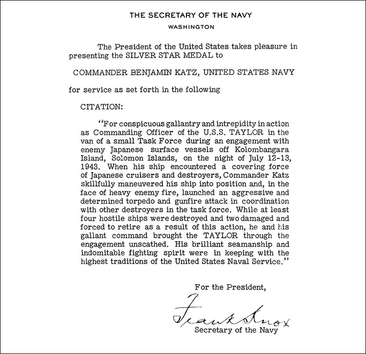 WW-II-Katz-CO-Awards-Silver-Star